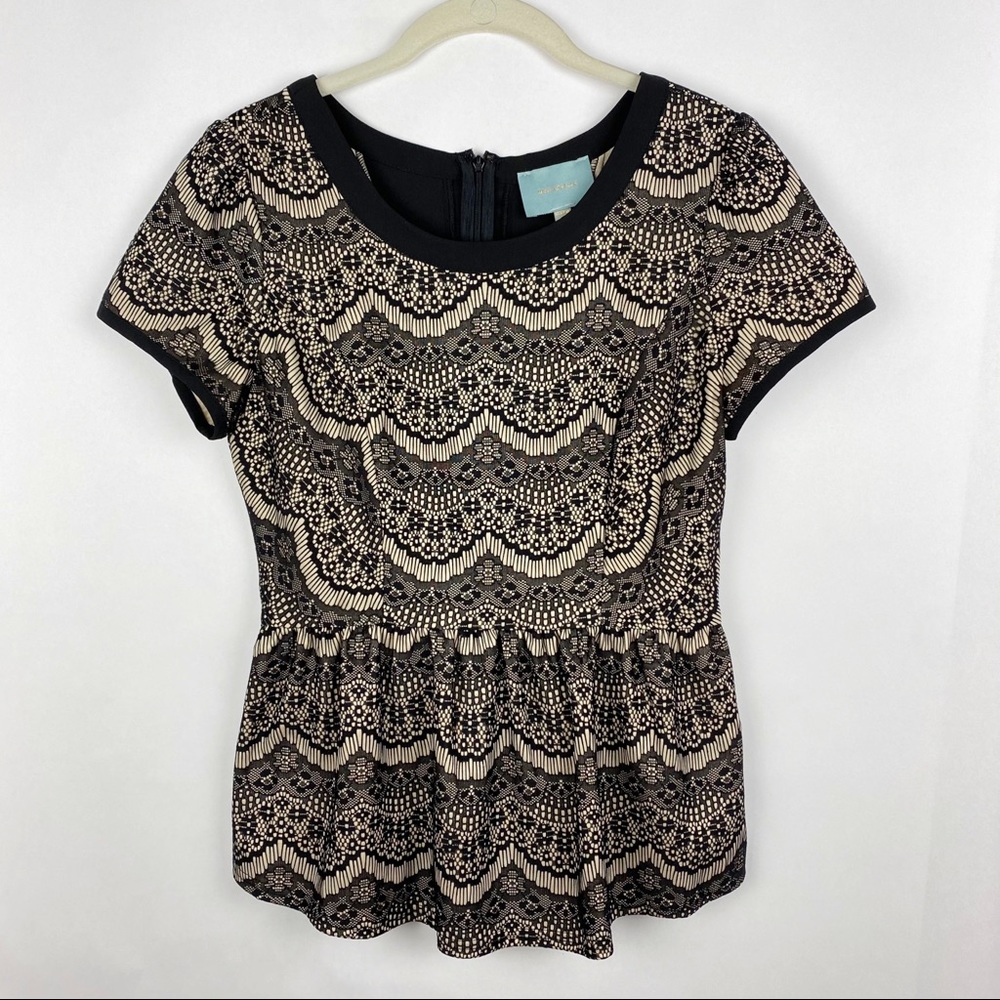 Skies are Blue Peplum Lace Top